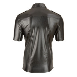Svenjoyment Chemise LEO imitation Cuir Noir